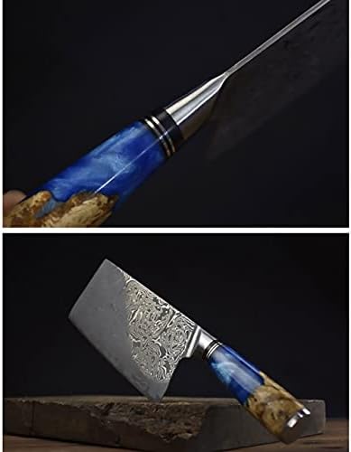 Cleaver de carne, Damasco Fluing Knife Color Wood Handle 100 Matter