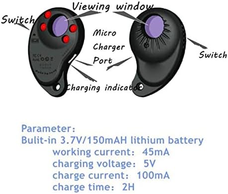 Detectores de câmera, detector de dispositivos de escuta de alta sensibilidade, detector de sinal de RF portátil com indicação de luz