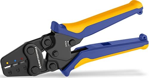 Ferramenta de crimpagem solar HAISSTRONICA, Ratchet Solar Crimper para AWG 14 12 10 Conectores solares