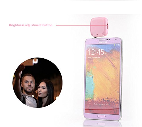 Shiratori portátil mini 16 led selfie flash preenche o holofotes de bolso leve para smartphone, rosa