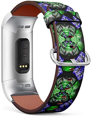 Compatível com Fitbit Charge 4, Charge 3, Charge 3 SE - Substituição de pulseira de pulseira de pulseira de pulseira de pulseira para homens e mulheres - 3D renderizar plástico