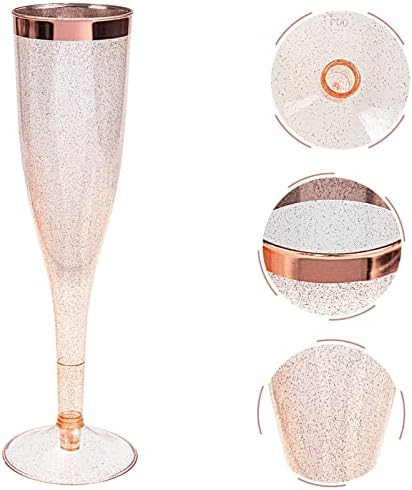 Gadpiparty Botes Para Agua Martini Tumbler 12 PCs Glitter Champagne Wine Goblets Cocktails Coplet Campagne Cup Flautes