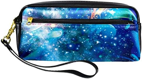 Bolsa de maquiagem tbouobt bolsa de bolsa cosmética bolsa bolsa com zíper, nebulosa galáxia musical arte