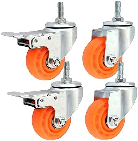 Plate Casters Furniture Casters Thread M12 Cadeira de escritório 3 ''/100mm/5 polegadas com rodas industriais de freio rodízios pesados ​​rodízios de serviço pesado