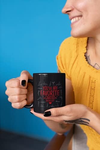 URVOG Você é meu treino de cardio favorito Valentine Funny Coffee Caneca - Caneca de viagem - garrafa de água, tamanho, 22