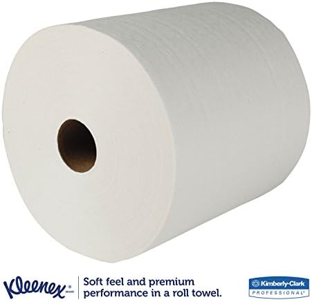 Kleenex 50606 Kleenex Hard Roll Paper Toalhas, 8 polegadas x600 pés, 6/ct, branco