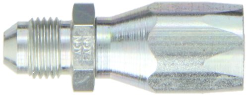 Eaton Weatherhead 24705n-505 Macho rígido masculino, SAE 37 graus, AISI/SAE 12L14 Aço carbono, ID da mangueira de 1/4 , 5/16