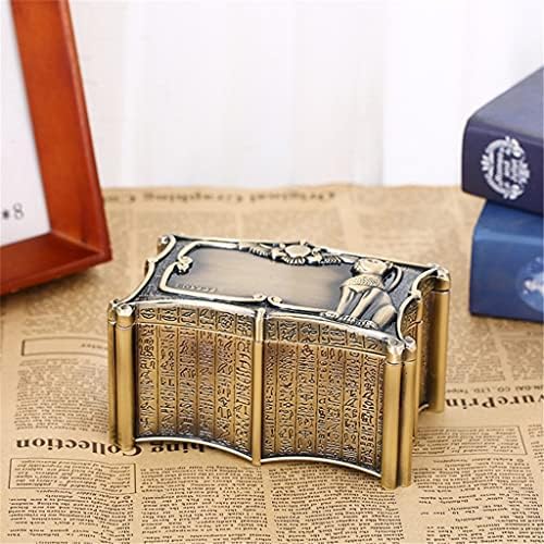 JYDQM 2PCS Vintage Metal Jewelry Box de armazenamento de caixa de armazenamento caixa de colar caixa de colar organizador