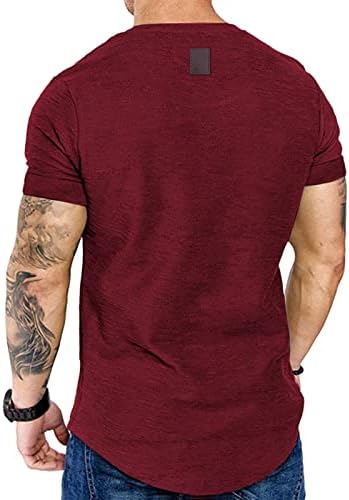 Treina de camiseta atlética da moda masculina Camisas de hombrem musculação de manga curta de manga curta