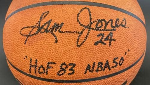 Sam Jones assinou o basquete oficial da NBA Boston Celtics Hof PSA/DNA autografado - Basquete autografado