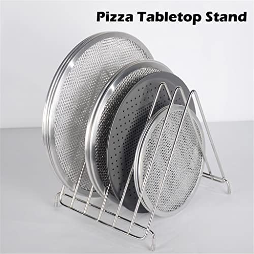 Ekdspw Pizza Pan Bandey Rack de Rack de Aço Antelhado Aço Anteiro Pizza Pizza Pizza Placa de Corpo Placa Rack Stand Stand