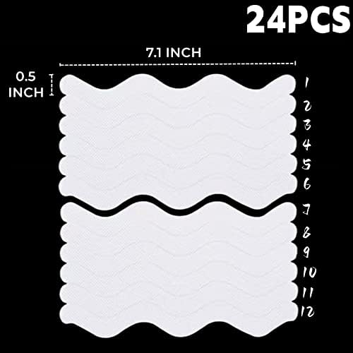 Dymsup Chuveiro Piso de chuveiro Não deslizamento 24 PCs, adesivos de banheira não deslizantes Anti -Slip Slip Shower Tapes Clear