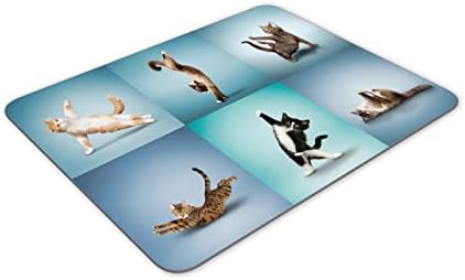 Jnkpoai fofo de gato mouse pads de borracha quadrada Base de borracha mouse almofada 7,8x9,4 polegada