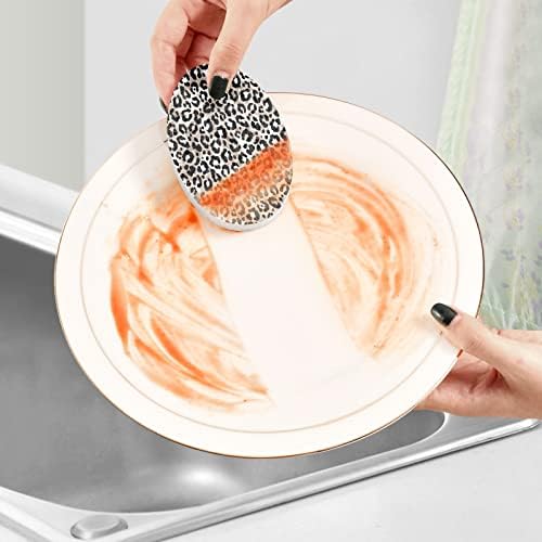 Kigai 3 PCs Limpeza Esponja Esponjas Odor Ponto de limpeza de cozinha grátis para lavar pratos esponja de polpa de madeira - Moda
