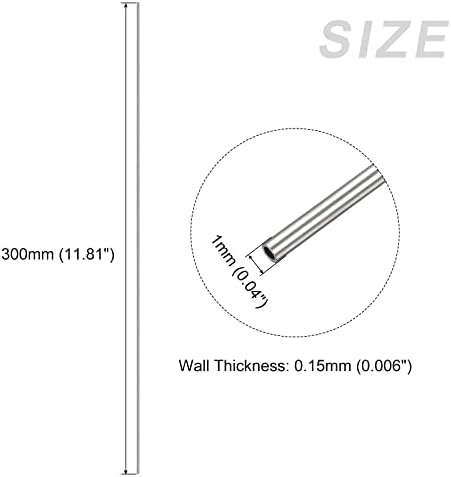 Metallixity 304 Tubo de aço inoxidável 2pcs, tubulação reta - para móveis para casa, máquinas