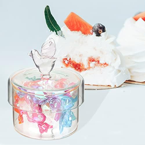 Zerodeko mini bolo stand com capa de cupcake de cupcake stand bolo exibir prato de vidro frascos de doces de biscoito recipiente