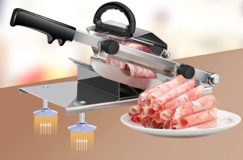 Flicer de carne congelada manual, cortador de carne de aço inoxidável para uso doméstico, vegetal de queijo de carne de carneiro de