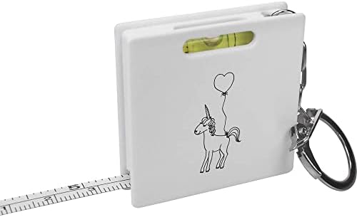 Azeeda 'Unicorn With Balloon' Keyring Fita Medce/Spirit Level Tool