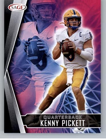 2022 Sage High Series #132 Kenny Pickett Pittsburgh Pre NFL Football Trading Card em condição bruta