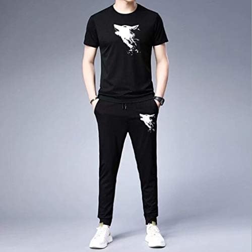 PCs/Sets 2 Sportswear T-shirt Jogging Sets masculino Ponta de calça esportiva de trajes masculinos Men Suits & Sets ternos