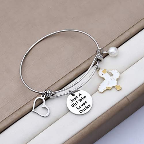 Faadbuk Funny Ducks Bracelet Animal Lover Gift Just a Girl Who Love