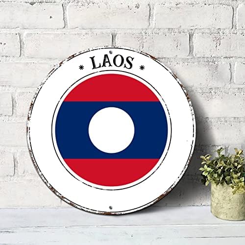 LAOS Alumínio de alumínio SIGN SIGN LAOS FAGN RETRO RUA SINAGENS SINGRES DE DECORE HOME DOME CAUSTRA RESTRIL