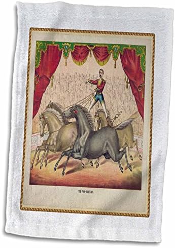 3drose florene vintage - Circus Act com cavalos - toalhas
