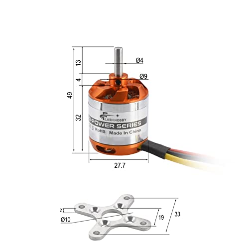 D2836 1500KV 2-4S Motor de Outlunner sem escova