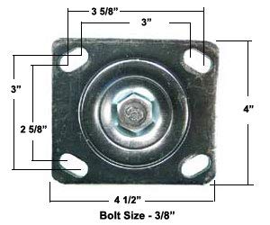 Casterhq- 8 x 2 giratória giratória lançador de carrinho - roda TPR - 700 libras cada