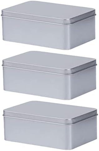 ABAODAM 3PCS Caixa de caixa de lata Sanduíche Recipientes Jarros de doces com tampas recipientes de presente caixa de
