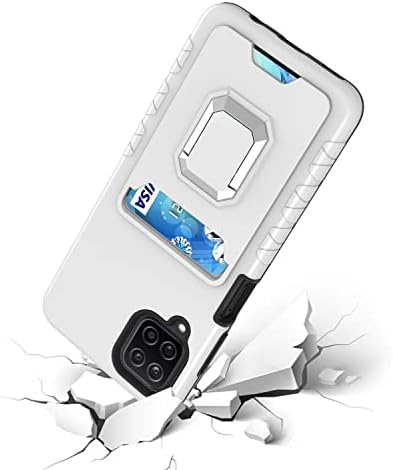 Caixa de telefone Cobertura de corpo inteiro à prova de choque com estojo de kickstand de 360 ​​° para Samsung Galaxy A12 5G, cobertura de protetor com slots de cartão