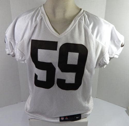2021 Cleveland Browns Curtis Weaver 59 Jogo emitido White Practice Jersey 54 9 - Jogo da NFL não assinado camisas usadas