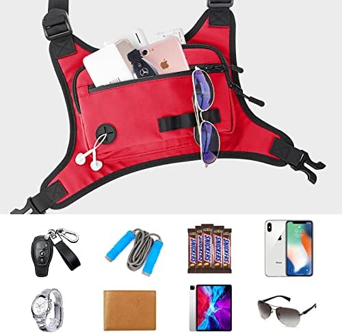 Pacote de tórax leve do Saco de Chaves de Kingslong, suporte para telefone resistente à água para exercícios, colete de mochila com