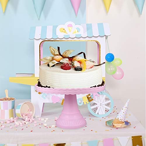 Kesyoo cupcake bolo de casamento bolo de pé com pé de banheiro de bandeja de bandeja de bandeja de bandeja de bandeja de bandeja de bandeja de bandeja de bandeja de bandeja de bandeja de bandeja de prato de prato de prato redondo para placas de plástico em casa para placas de plástico
