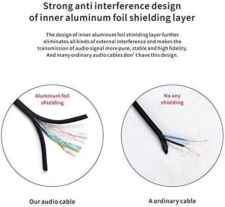 Atnedcvh hi-fi rcA a cabo de áudio de 3,5 mm, 1 a 2 machos a machos cabos de fio, RCA para AUX Audio Converter Cable