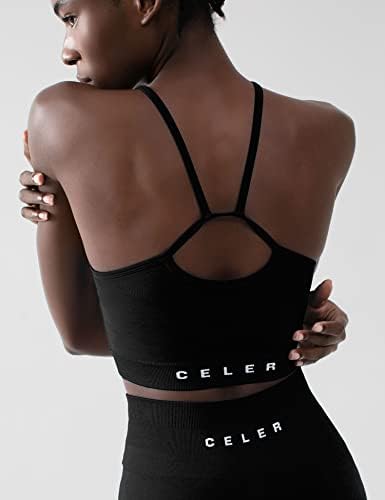 CELER Sports Bras for Women High Neck de baixo impacto de baixo impacto