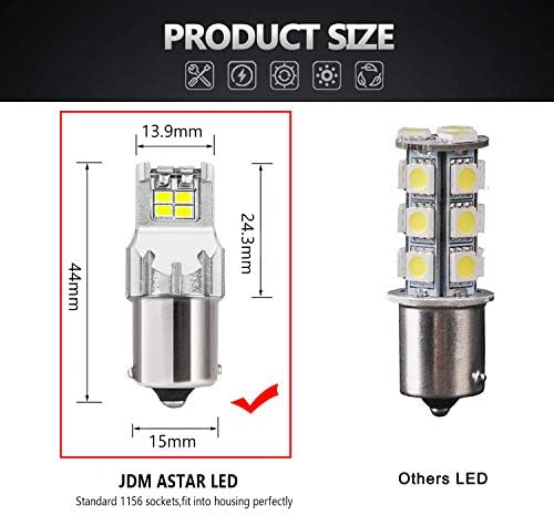 JDM ASTAR High Performance Super Bright 1: 1 Design 3020 Chips 1156 1141 1073 7506 LEDs brancos lâmpadas para luz reversa de backup