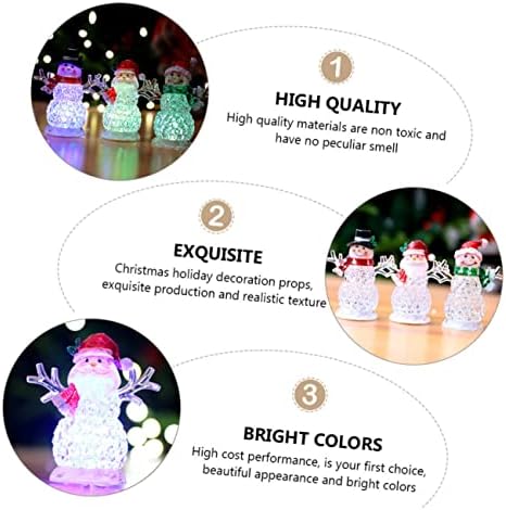 Yarnow 3pcs decoração de santa natal iluminação decorativa LED ao ar livre Claus Fashion Indoor Fashion Bedra lumin