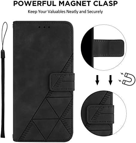 ANSHOW PARA SAMSUNG Galaxy A54 5G Caixa de carteira, com protetor de tela, capa de fechamento magnético Caixa de kickstand embutida,