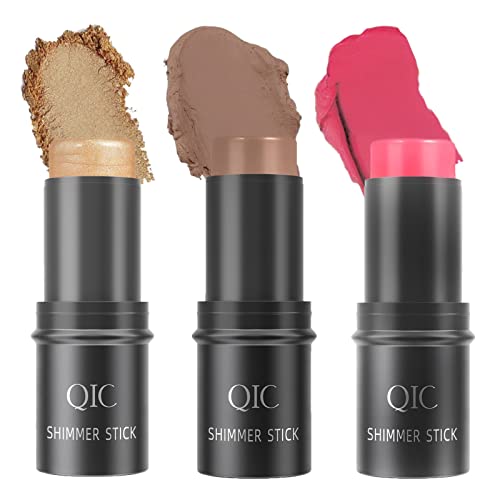 GO HO 3PCS CONTOUR Stick Fack Blush Blush, Kit de Bush Bush Bush Stick de contorno Creme, contorno Maquiagem de Fundação