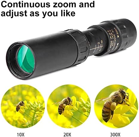 10-300x40 Monocular profissional com tripé e clipe Super Zoom Telescope HD Bak-4 Prism & FMC Lente Eyepiece Qualidade portátil para acampamento Bird Waching