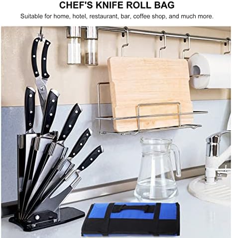 Hemoton 2 PCs Chef Roll Bag Chefs Saco de faca 22 Slots Faca talheres de talheres portáteis Ferramentas de cozinha portátil Caixa