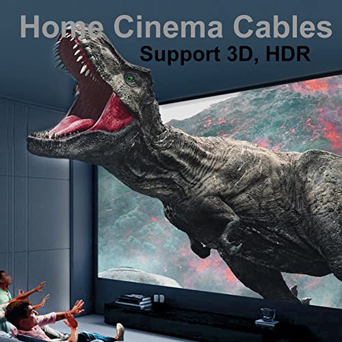 Xiayriky HDMI Cabo 1 pés, cabo HDMI curto 1 pé de alta velocidade, o cabo HDMI 2.0 suporta 4K@60Hz, HDCP 2.2, HDR, 3D