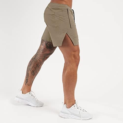 Muscle Killer Men's 2 Pack Gym Workout Shorts de treinamento atlético calças de levantamento de peso com zíper com bolsos