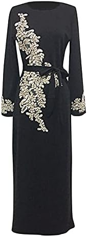 Vestido de noite de abaya bordado vestido maxi vestido de kaftan feminino feminino vestidos formais femininos