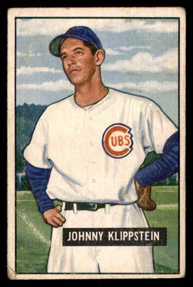 1951 Bowman 248 Johnny Klippstein Chicago Cubs VG Cubs