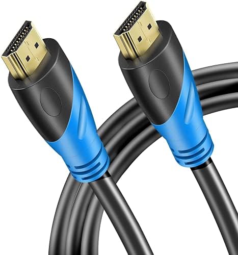 Cabo 4K HDMI - 2 pacote Rommisie 5ft Ultra de alta velocidade Conectores banhados a ouro, Retorno de áudio Ethernet, vídeo 4K, FullHD1080p 3D compatível com Xbox PlayStation Arc PS3 PS4 PS9 PC HDTV