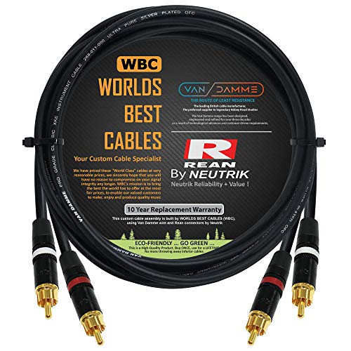 15 pés - par de cabos RCA Custom feitos por cabos Melhores do Mundos - Made Us