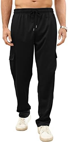 CTU Mens Cargo Cargo Pontas de moletom Athletic Bottom Bottom Joggers Casual Baggy Sweats com bolsos