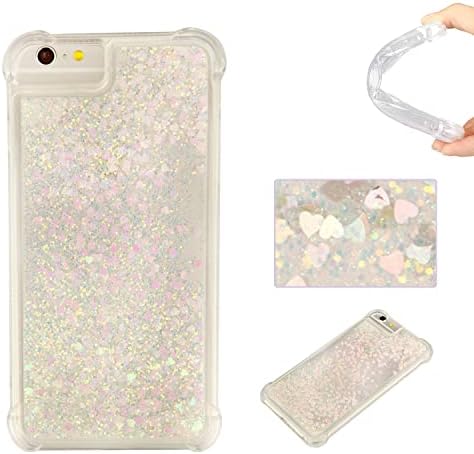 Capa de capa de telefone com estojo de glitter compatível com iPhone 6 Plus/6s Plus/7 Plus/8 Plus Case compatível com mulheres